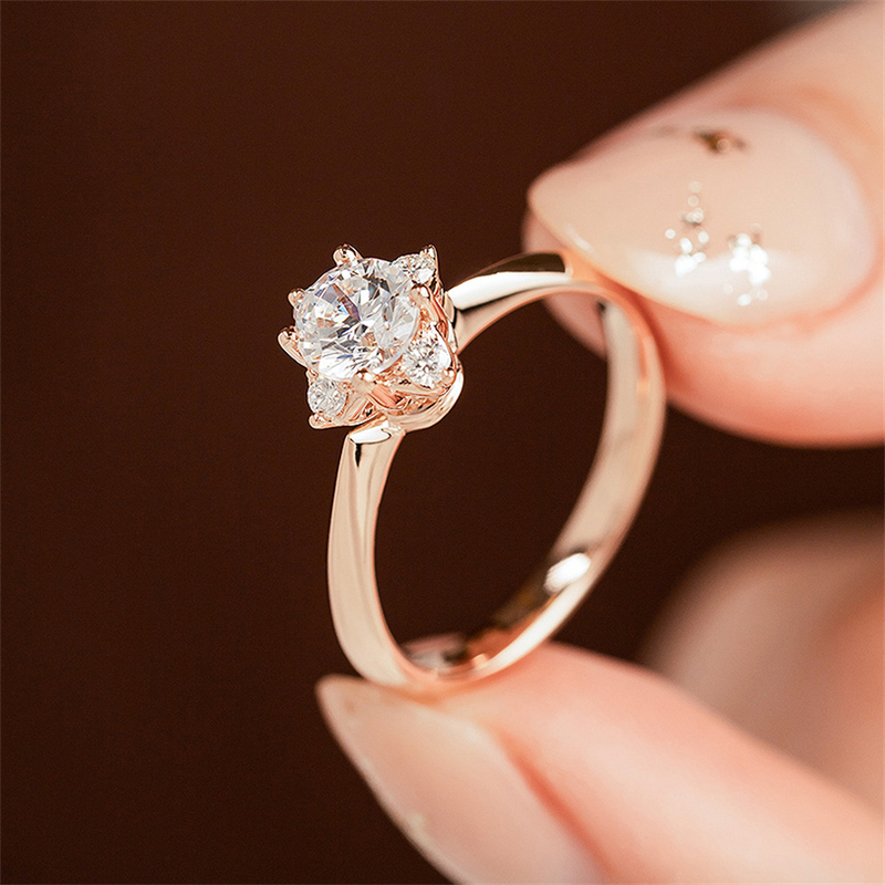 [Gia Diamond Ring] 1.00 Carat D Color Vs1 Clarity 3Ex Non-Fluorescent 18K Gold Diamond Ring Wedding Ring Tg