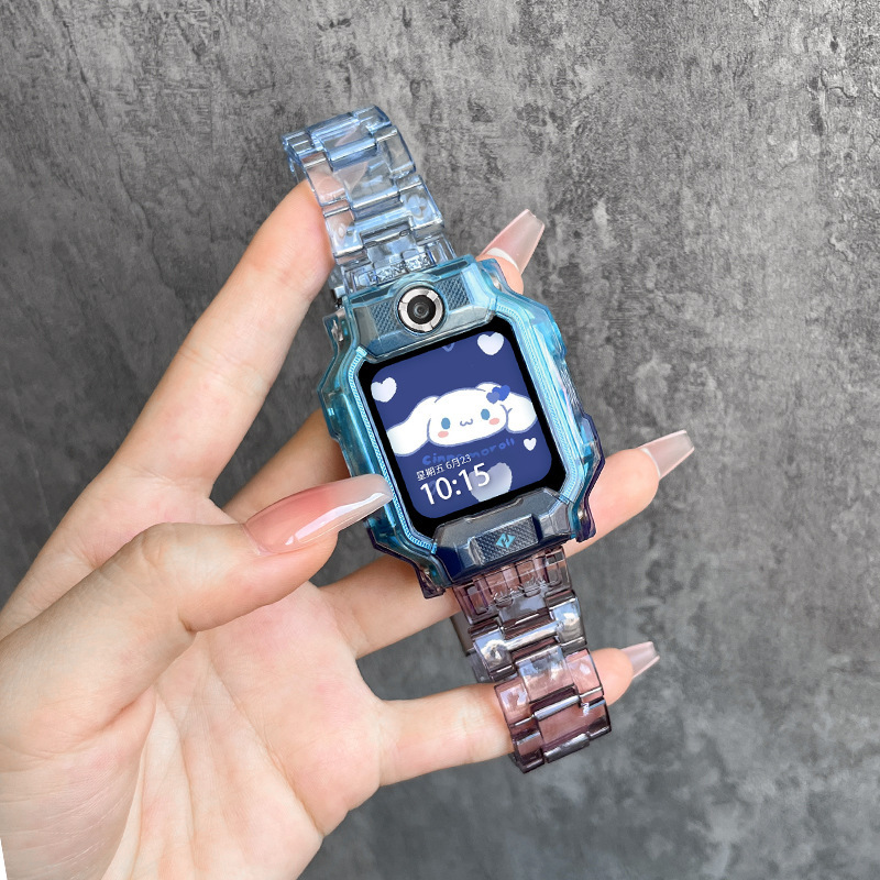 Suitable for Little Genius Phone Watch Straps Z8/Z9 Resin Z7 New Creative Z6/Z5Pro Gradient Protective Case