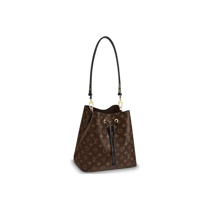 Unused Lv/Louis Vuitton Neonoe Canvas and Leather Brown Women's Medium-Sized Bucket Bag Shoulder Tote Bag Unused Lv/Louis Vuitton Neonoe Canvas and Leather Brown Women's Medium-Sized Bucket Bag Shoulder Tote Bag