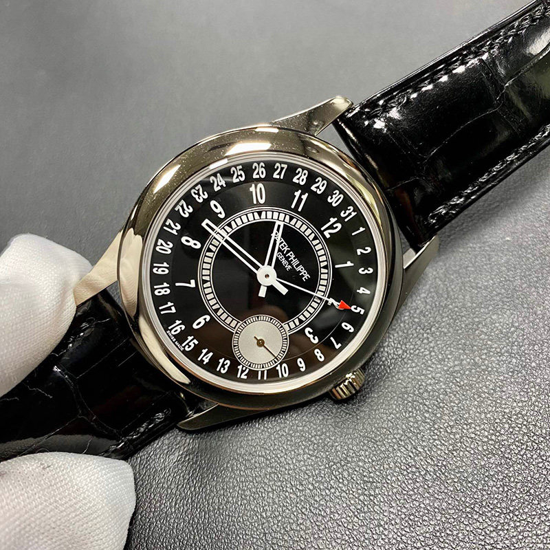 98 новый Patek Philippe мужские часы классическая поверхность серия 18K платина автоматическая машины наручные часы мужской подлинный 6006G-001