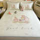 New large version cartoon printed cool ice silk mat sheets and bed sheets, soft cool mat three-piece set