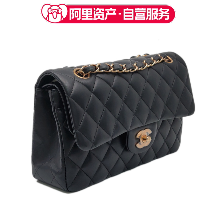 Brand New Chanel Cf Series Black Gold Lambskin Small Shoulder Crossbody Chain Bag Chip Model
