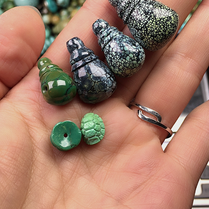 Natural turquoise is leaking