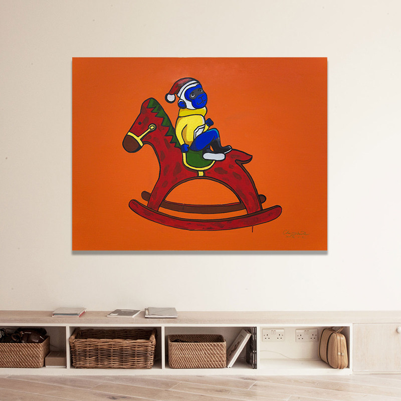 Exclusive sales Chen Jianzhou Christmas Edition of the American Monkey King Christmas on the canvas of acrylic 75*100cm original