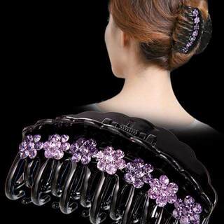 Korean-Style Double-Tooth Hair Clip, Large Size, Adult Hair Accessory, Rhinestone Hair Accessory, Elegant Ladylike Simple Ponytail Hair Clip