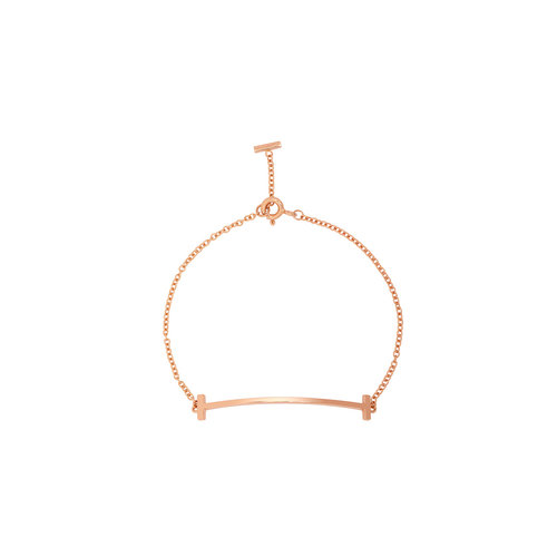 9.9新TIFFANY & CO.蒂芙尼 T系列 Smile 18K玫瑰金时尚女款手链