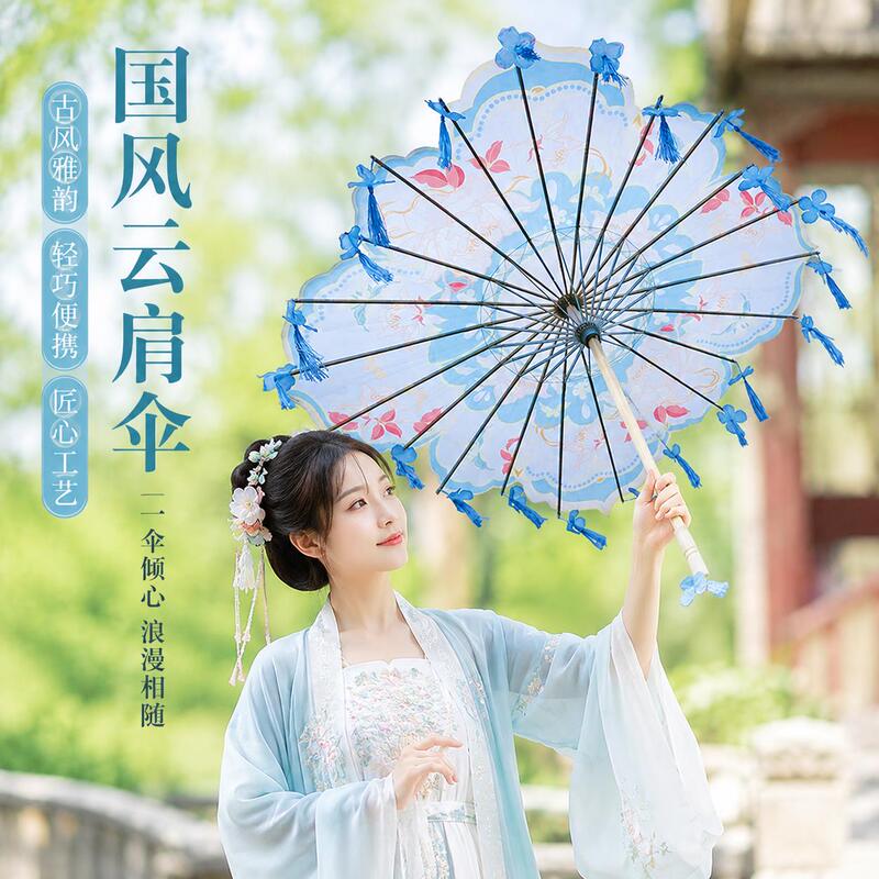 Traditional Chinese Style Octagonal Umbrella, Ancient Style Dance Prop, Decorative Umbrella, Hanfu Accessory for Girls, Perfect for Photoshoots