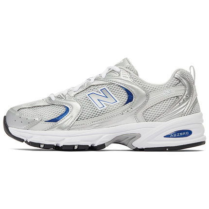 New Balance 防滑耐磨 低帮休闲跑步鞋 男女同款 灰银色 MR530BS