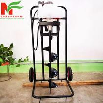 Foot-operated wheel push digging machine fruit tree fertilization drilling machine gasoline tree planting tree digging machine directly from the manufacturer