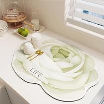 Dry mat wine tea table absorbent coaster insulation mat no-wash tablecloth kitchen countertop drain mat cups and dishes