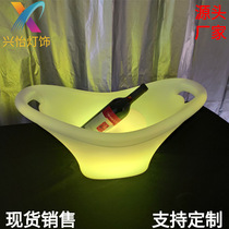 Glowing colorful LED bar banquet KTV glowing remote control charging nightclub champagne cocktail tray ice bucket wine rack
