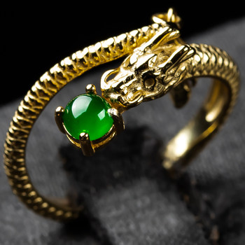 Natural jadeite ring for men and women authentic 925 luxury inlaid green clean and delicate egg ring 2.83g
