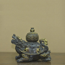 FC0213 gilt copper dragon turtle smoker