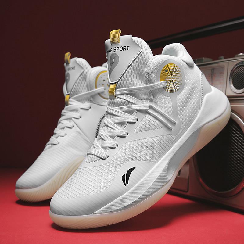 Blitz 8 Shock-Absorbing Practical Basketball Shoes for Men, Ultra-Light V2 High-Top Soft Elastic Sports Sonic 9 White Women's Student Sneakers