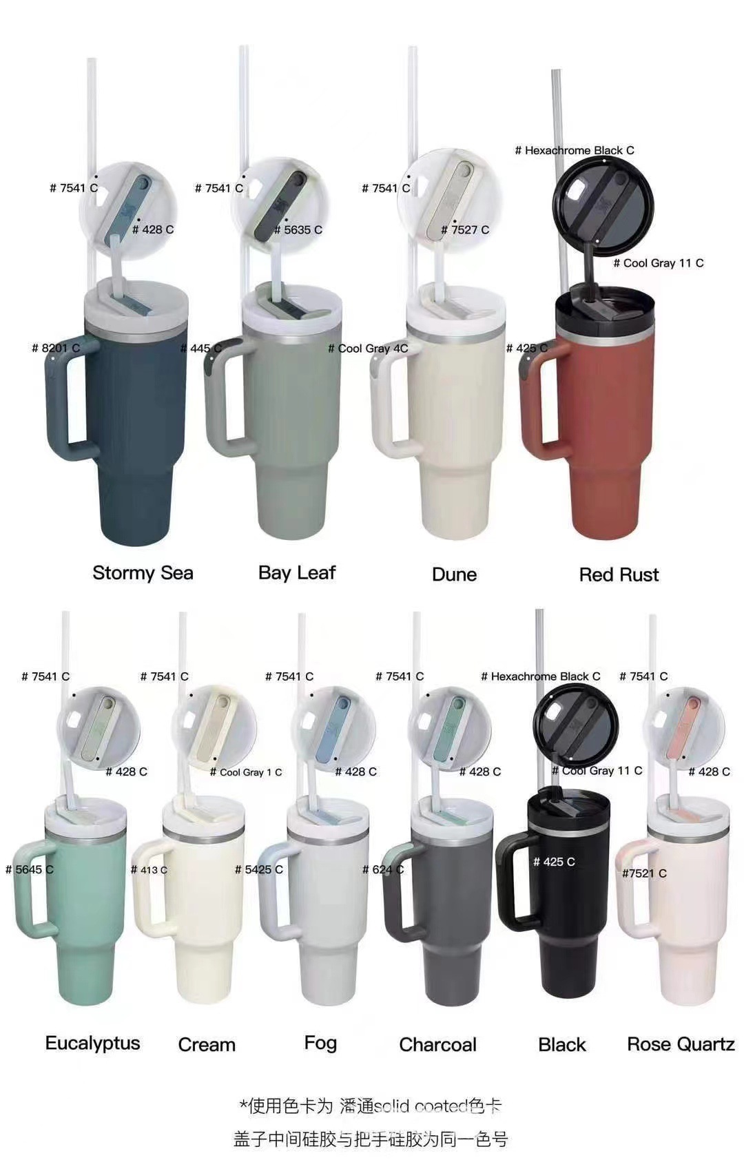 爆款40oz二代汽车杯大容量带手柄吸管杯不锈钢保温保冷冰霸杯印lg详情1