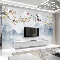 800x2600 slate large slab living room TV background wall simple and modern