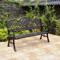 Outdoor park chair cast aluminum leisure long row large stool square bench courtyard flower villa small balcony outdoor bench