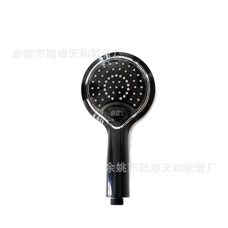 Intelligent Led Temperature Control Digital Display Handheld Shower Head Abs Shower Head Pressure Boosting Shower Set