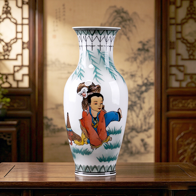 Liling Porcelain from the 60S-70S, Old Porcelain from the Cultural Revolution, Hand-Painted Ceramic Vase from Hongjiang Clay, Collectible Twelve Zodiac Signs, Monkey Liling Porcelain from the 60S-70S, Old Porcelain from the Cultural Revolution, Hand-Painted Ceramic Vase from Hongjiang Clay, Collectible Twelve Zodiac Signs, Monkey