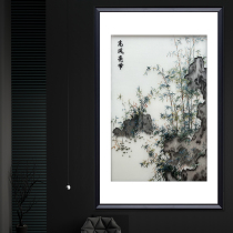 Su embroidery pure hand embroidery Gao Feng Liang Festival new Chinese style living room study decoration hanging painting collection gift