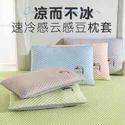 Summer Ice Silk Pillowcase Without Pillow Core 30X50, Cool Bean Pillowcase, Washable Cooling Mat Pillowcase 48X74, Single Piece