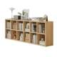 Pull-Out Cover Solid Wood Bookshelf Storage Rack Floor-Standing Wall-Mounted Combination Grid Cabinet for Living Room and Kindergarten Storage