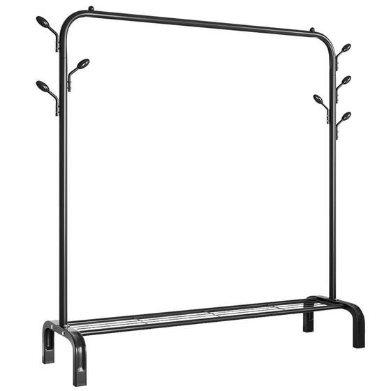 Thickened Household 304 Stainless Steel Clothes Drying Rack, Floor-Standing, Foldable X-Shaped, for Bedroom, Outdoor Balcony, Single-Rod, Telescopic