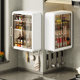 Multifunctional kitchen storage rack without punching corner storage rack multi-layer dustproof storage cabinet box wall-mounted seasoning rack