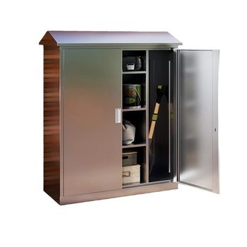 Cabinet with lock 304 stainless steel outdoor storage cabinet garden courtyard outdoor balcony storage household tools