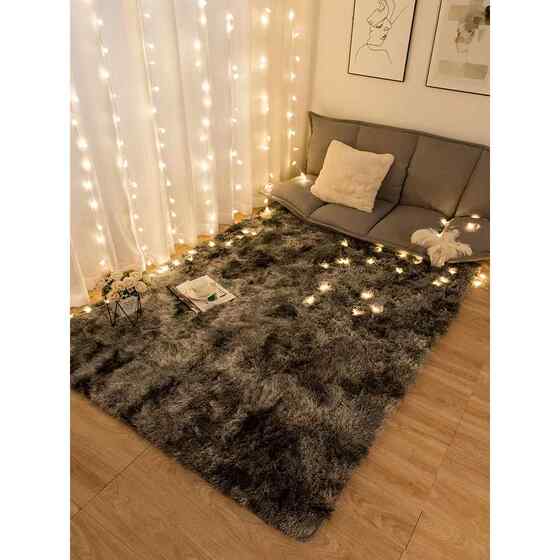 Carpet bedroom girl ins style home living room carpet floor mat for sleeping and sitting on the bedside warm and cute full carpet