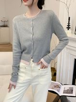 Color block sweater thin knitted sweater basic classic top small bottoming cardigan womens spring new G568
