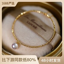 s925 sterling silver pearl bracelet fashionable light luxury niche design high-end sense simple and versatile womens bracelet with personality