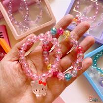 Korean cute bursting sparkling cartoon character girl bracelet hair rope hair accessories kindergarten selling cute jewelry set box
