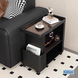 Mobile Home-Use Sofa Bedside Table Living Room Trolley Iron Art Light Luxury Simple Coffee Table Modern Creative