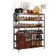 Stainless Steel Small Multi-Layer Shoe Rack for Home Entrance, Antique-Style Storage Rack for Entryway