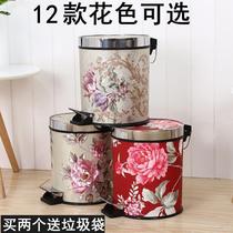 European creative foot-operated trash can with lid for home bathroom kitchen living room bedroom foot-operated trash can with lid