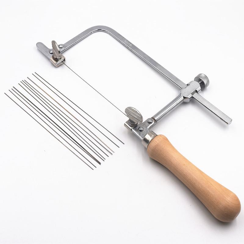 Gold and Silver Jewelry Cutting Saw, Wooden Handle Wire Saw, DIY Curve Saw, Handcrafted U-Shaped Saw, Goldsmith Tools