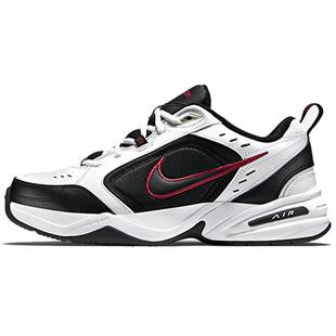 Nike Air Monarch 4 white black-varsity red 轻质 编织 低帮
