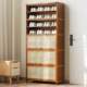 Large Capacity Shoe Rack for Home Entryway, Space-Saving Storage Solution, Solid Wood Indoor Shoe Cabinet