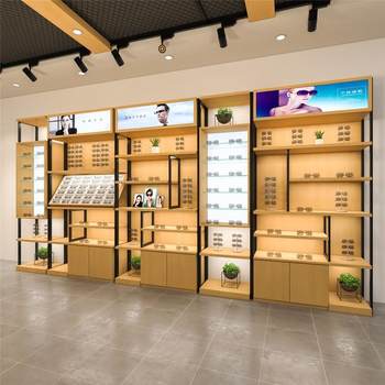 Customized glasses display cabinets for glasses shop counters fast fashion glasses shelves iron rack glasses center island display cabinet