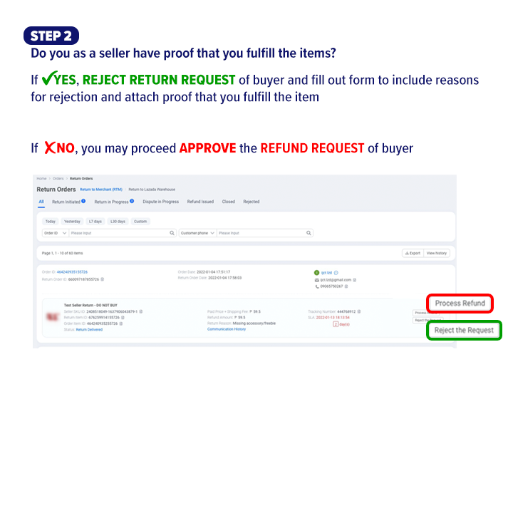 DRTM Return & Refund Guidelines Lazada Seller Center