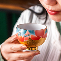 The starting price is 1 Yuan. Everything goes well. Gold master cup. Hand-painted gilt master cup Xiao Jianhui master cup.