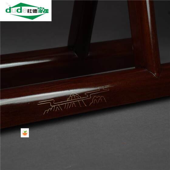 Shandong Redwood Solid Wood Craft Stool, a Gift for the Elderly, Foldable Portable Chair with Backrest, Fishing Chair
