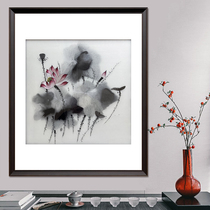 Fine Suzhou embroidery pure hand embroidery Lotus new Chinese style living room decoration hanging painting collection gift