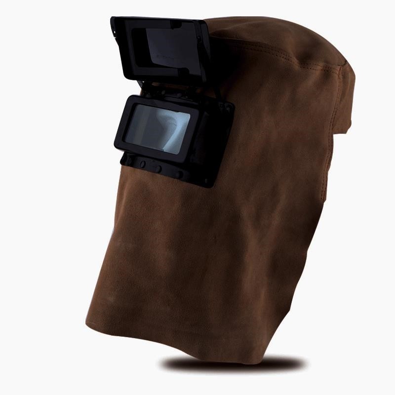 Welding cowhide mask welder welding cowhide welder argon arc welding head type soft and comfortable protective mask