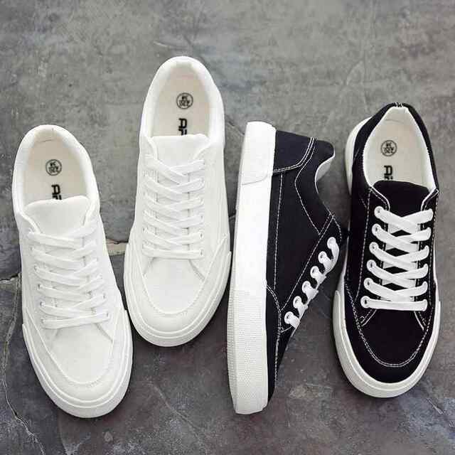 2026 Spring New White Shoes Korean Style Trendy Men's Shoes Versatile Casual Canvas Sneakers Cloth Shoes White Trendy Shoes White Shoes