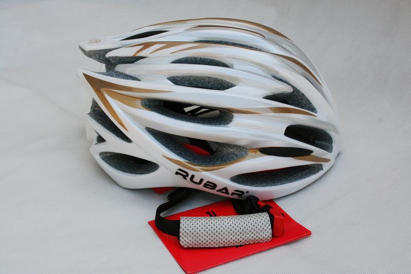 New RUBAR light weight bike helmet safety helmet gold white 250G