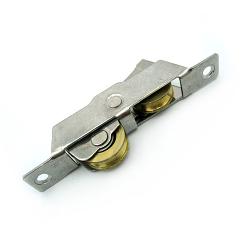 Large number stainless steel adjustable copper double wheel sliding window door wooden door pulley five gold accessories wheel suspension wheel slide rail copper wheel