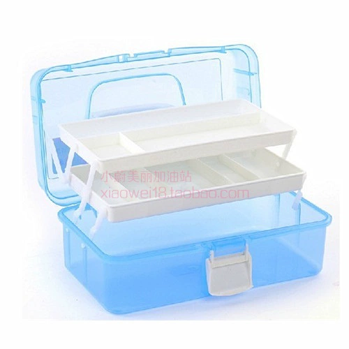 Hộp đựng dụng cụ làm móng chuyên nghiệp lớn và nhỏ Hộp đựng mỹ phẩm đa năng ba lớp dày Hộp đựng dụng cụ làm móng - Công cụ Nail