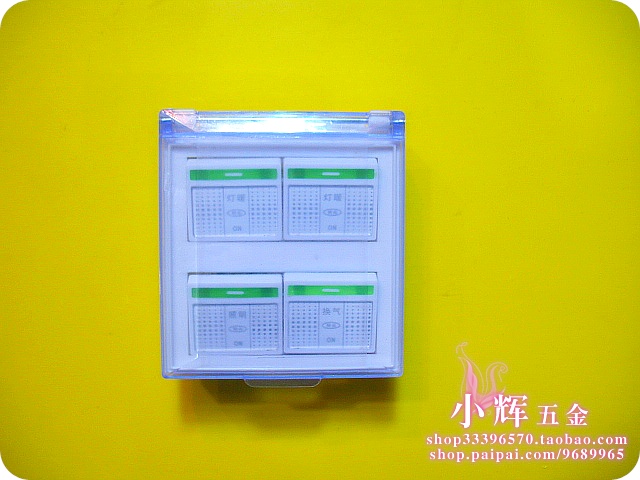 Type 86 bath bullies switch four open with splash-proof cover bath special switch